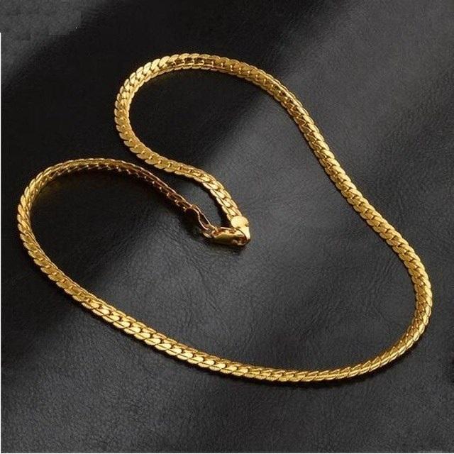 18k Gold Plated Long Chain Necklace..