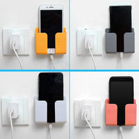 Wall Mount Phone Holder Self-Adhesive Wall Beside Organizer Storage Box