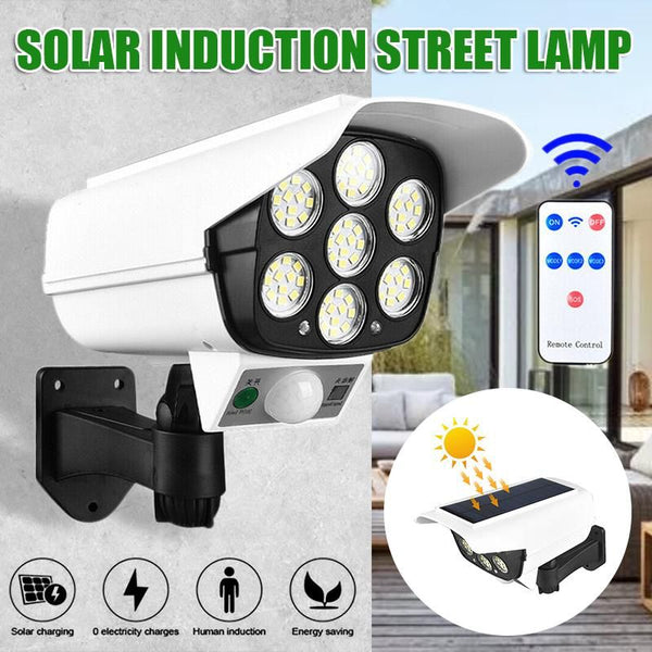 2 In1 77 Smd Solar Powered Light Security Simulation Dummy Camera Solar