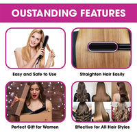 2-in-1 Electric Hair Styling Tool Hot Comb Straightener and Curler with