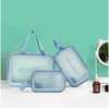 3pcs Portable Travel Wash Bag Female Transparent Waterproof Makeup Storage