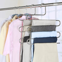 Multipurpose Pants Hangers Rack Stainless Steel Magic for Hanging Trousers