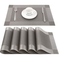 Food Mat Rectangle Placemat Restaurant Washable PVC Durable Dining Table