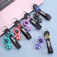 Lightning Bear Keychain Fashion Cartoon Cute Astronaut Bear Doll Bag Pendant