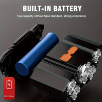 T21 5led with Built-in 18650 Battery USB Rechargeable Portable Flashlight