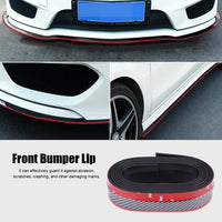 Samurai Black Carbon Front Bumper Lip Protector Rubber Body Guard