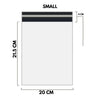 White Shipping Bag Poly Mailer Flyers - [21.5cm X 20cm+4cm - Small] - 10
