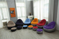 Comfortable Inflatable Sofa Set with Footrest 2pcs Air Lounge Chairs for