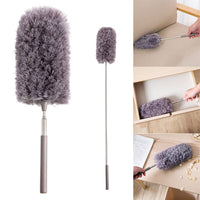Retractable Duster Stainless Steel Long Handle Dusting Brush Car Household