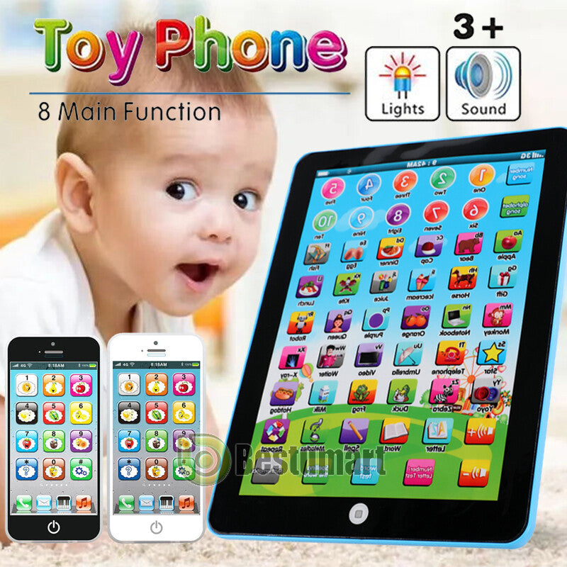 Kids Education Learning Tablet 3d Learning Pad with Alaphabet Keys & Numbers
