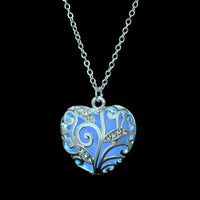 Silver Plated Glowing Moon Charm Necklace