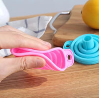 1pc Collapsible Silicone Funnel - Spill-Proof, Easy-to-Use, Space-Saving