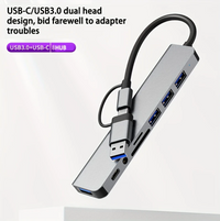 8 in 2 USB +Type C Hub Docking Station with 3.5mm Audio Jack Adapter Micro