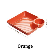 4pcs Plastic Serving Platter Set, Potato Chip Plate, Sturdy Snack Plate