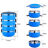4 Layer Lunch Box - Easily Convert to 3 Layer 2 Layer or Single Layer