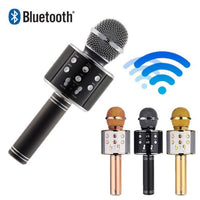 Wireless Handheld Bluetooth Audio Recording and Karaoke Microphone with Speaker