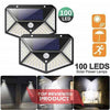 100 LED Four-sided Solar Power Pir Motion Sensor Wall Light Outdoor Lamp