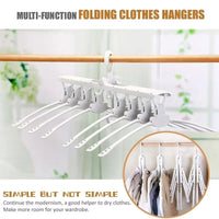 8-in-1 Multi-Port Support Circle Clothes Hanger Saves Space Foldable