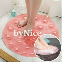 Round Silicone Non-Slip Bathroom Mat, Safety Shower Mat, Massage Mat, Floor