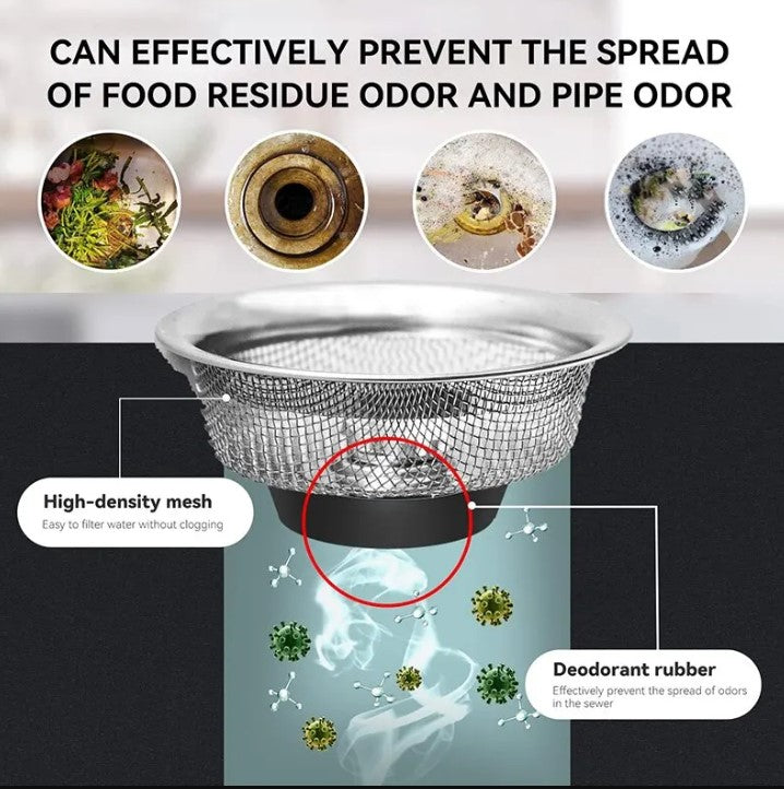 1 Kitchen Sink Filter Plug, 2-in-1 Filter, Kitchen Sink Woven Filter and