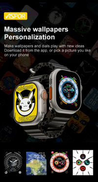 Aspor Smartwatch Ultra: Sleek Design with Infinite Display, Bluetooth