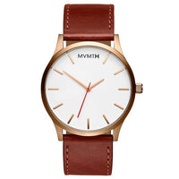 Mvmt Men Analog Wrist Watch with Artificial Leather Belt - Black