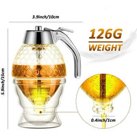 Multiuse Dispenser Squeeze Bottle Honey Jar Container Bee Drip Dispenser