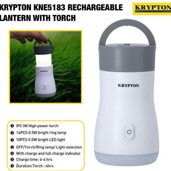Home Saving Portable Rechargeable Krypton Kne5183 Emergency Lantern with Torch