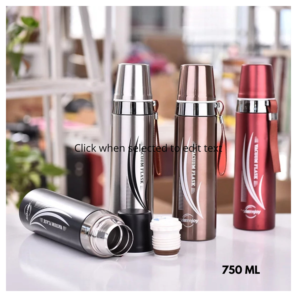 Tumbler Insulated Water Bottle Portable Vacuum Flask for Office Tea Milk