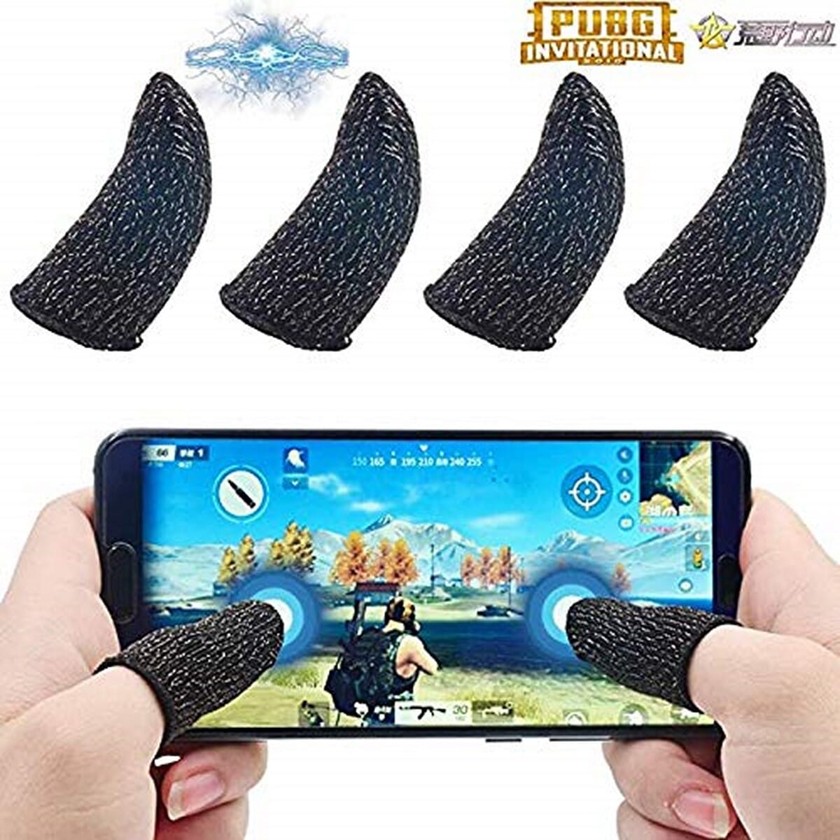 Pubg Mobile Phone Game Gaming Gloves Touch Screen Thumbs Finger Sleeve Sweat