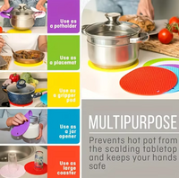3pcs Multifunctional Silicone Insulation Mat, Thick Can Opener Gripper Mat