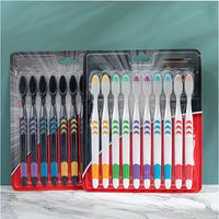 Set of 10 Kids Soft-Bristled Toothbrushes, Made with Bamboo Charcoal Nano