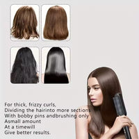 2-in-1 Electric Hair Styling Tool Hot Comb Straightener and Curler with