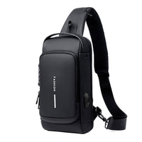 Luxury Waterproof Bag Men's Multifunction Anti-theft USB Shoulder Bag Man