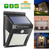 40 LED Solar Motion Sensor Lights Outdoor, Wireless Waterproof Outside Wall