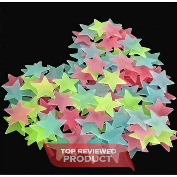 Radium 100 Pieces Stars Stickers Glow in Dark Toys Luminous Star Stickers