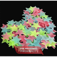 Radium 100 Pieces Stars Stickers Glow in Dark Toys Luminous Star Stickers