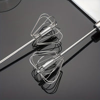 1pc, Semi Automatic Egg Whisk, Stainless Steel Hand Push Whisk, Egg Beater