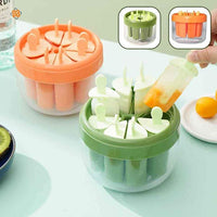 Ice Cream Mold Popsicles Molds with Round Ice Holder 8pcs Reusable Popsicle