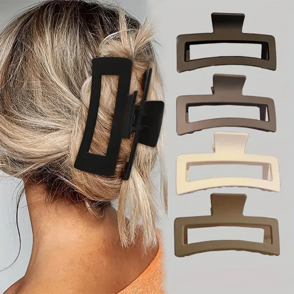 Oversized Frosted Square Block Grab Clip Back Head Hair Volume Multi Wash