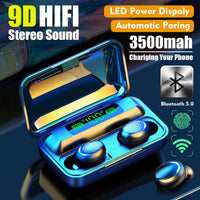 F9-5 TWS 5.0 Bluetooth Earphone Wireless Stereo Earbuds Headset with Power