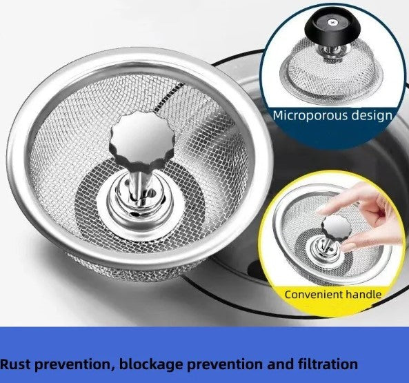 1 Kitchen Sink Filter Plug, 2-in-1 Filter, Kitchen Sink Woven Filter and