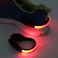 2 Pcs LED Luminous Shoe Clip Light Night Safety Warning Cycling Hiking