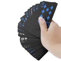 Waterproof Creative Black & Blue Plastic PVC Poker Card Pack Playing Cards 54Pcs