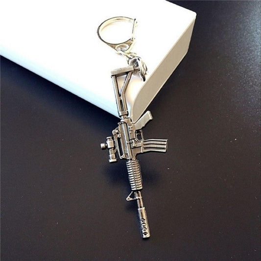 Gunmetal Simulation Weapon Keychain - M4
