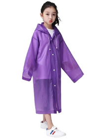 Kids Children Raincoat Rainsuit Long Hoodie Cover Waterproof Rain Poncho