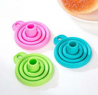 1pc Collapsible Silicone Funnel - Spill-Proof, Easy-to-Use, Space-Saving