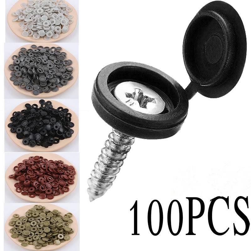 100pcs Decorative Hole Plug Self-Tapping Screw Cap - Easy Installation