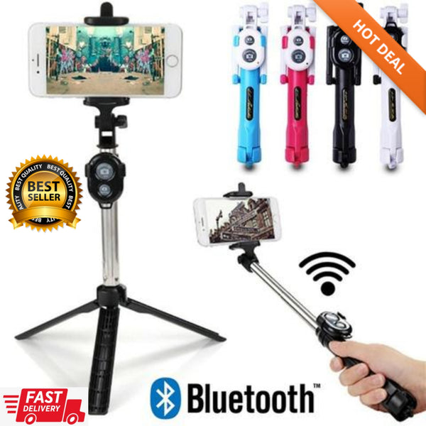 Bluetooth Selfie Stick with Tripod and Bluetooth Remote Control