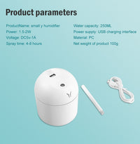 250ml USB Mini Aromatherapy Humidifier with LED Lamp